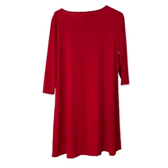 Chico’s Dress Women’s  Size M (1) Red Long Sleeve PullOver - Picture 2 of 7